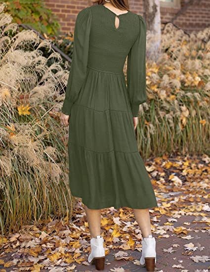 Smocked Top Midi Dress