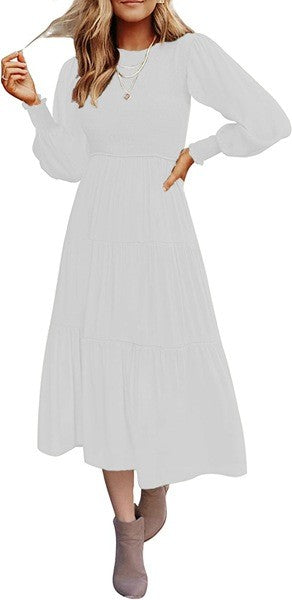 Smocked Top Midi Dress