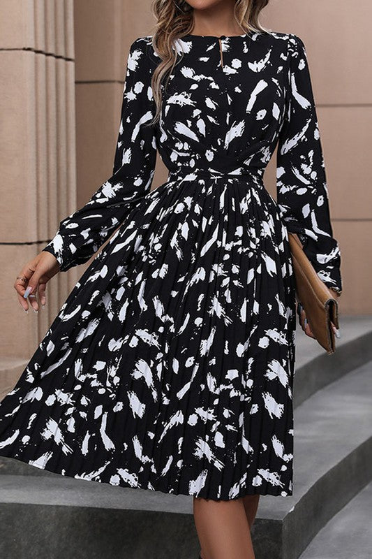 Printed MIDI Dress